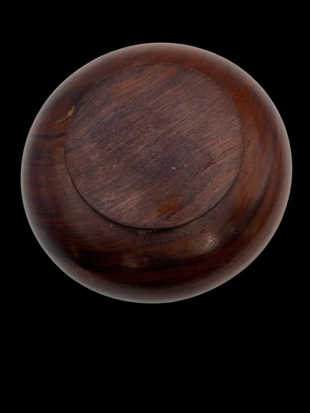 Vintage Japanese Kashiki Rosewood Snack Bowl | Hand Turned Wooden Serving Dish